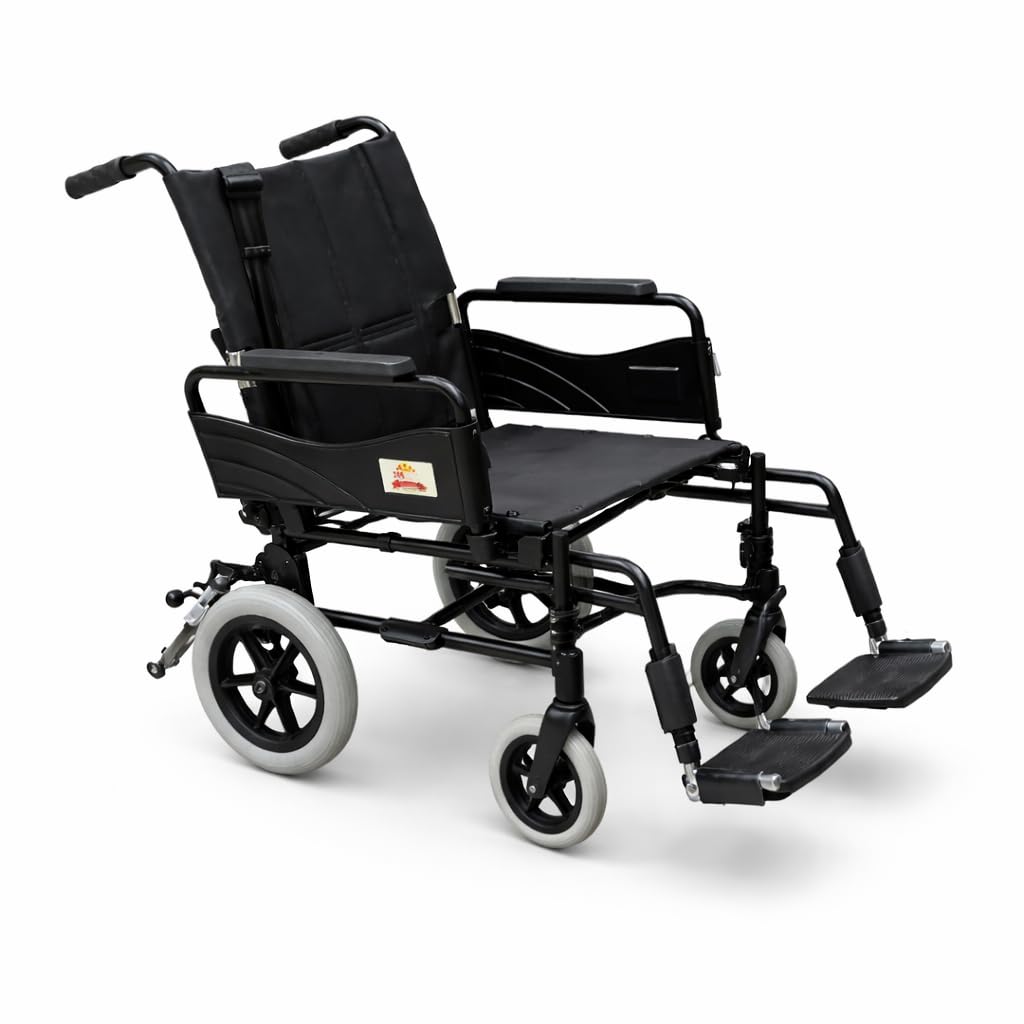 Attendant Propelled Wheelchair Steel Fold Down Back