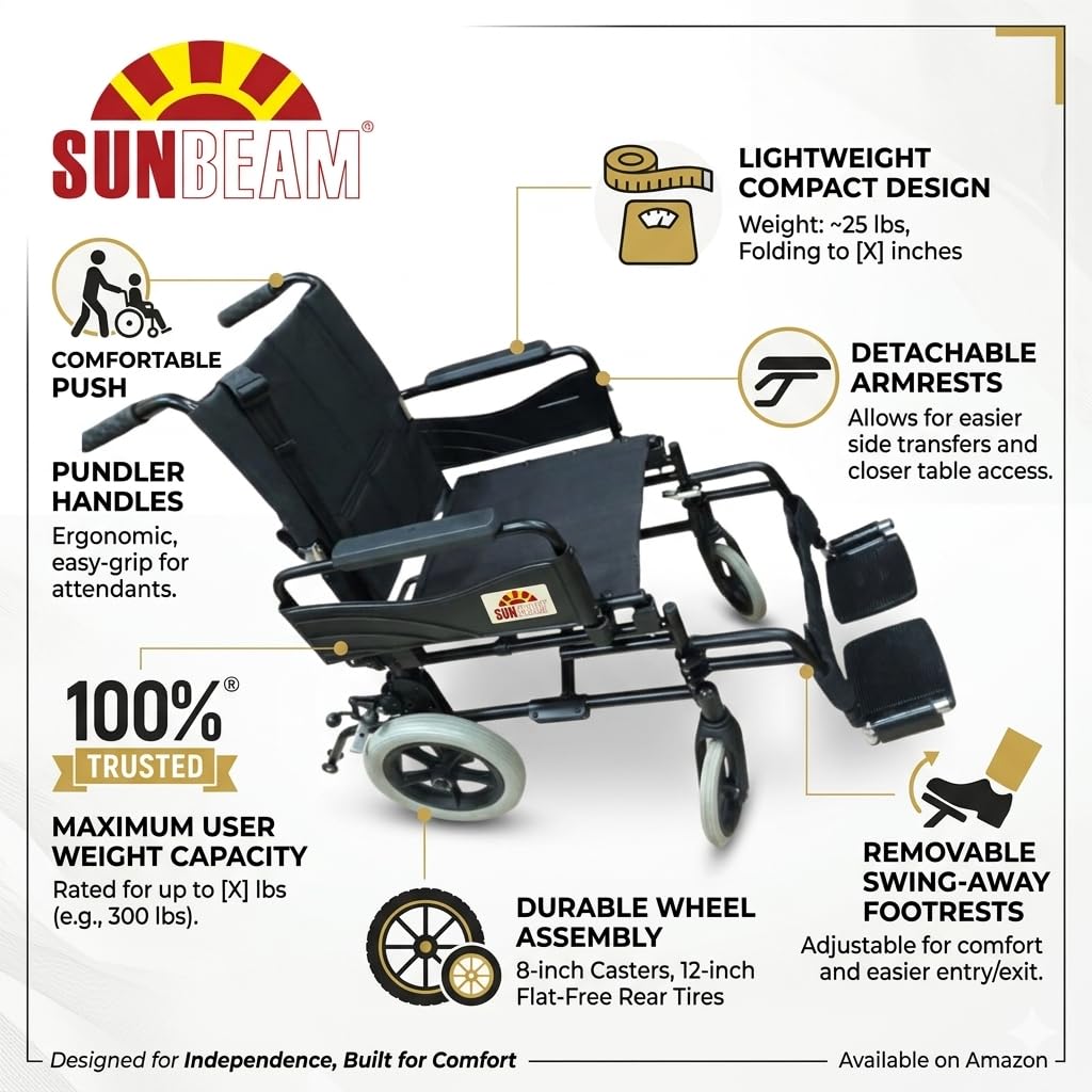 Attendant Propelled Wheelchair Steel Fold Down Back