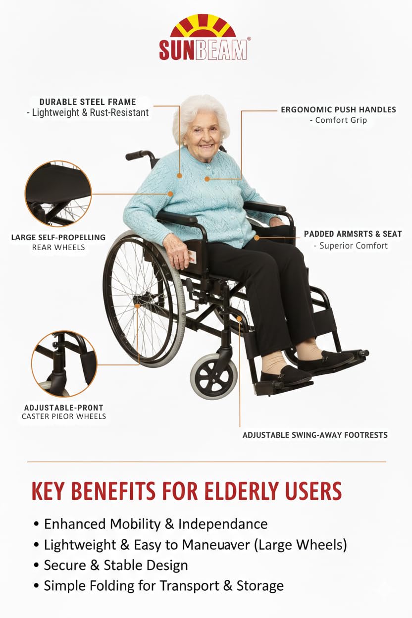 Self Propelled Wheelchair Steel Fixed Back