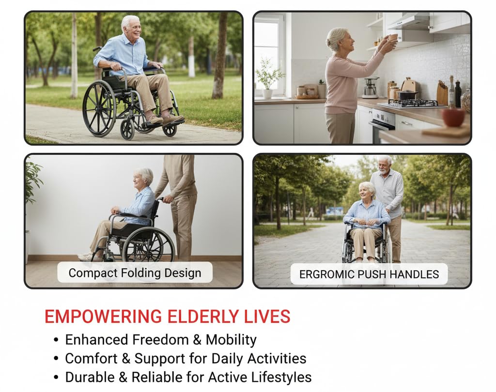 Self Propelled Wheelchair Steel Fixed Back