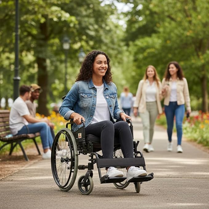 Self Propelled Wheelchair Steel Fixed Back