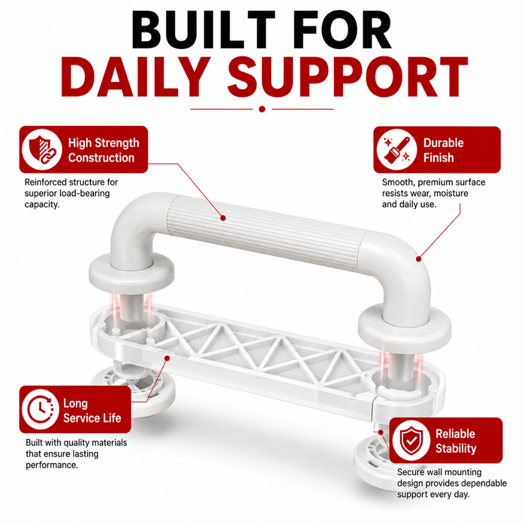 Plastic Fluted Grab Rail 12 Inch